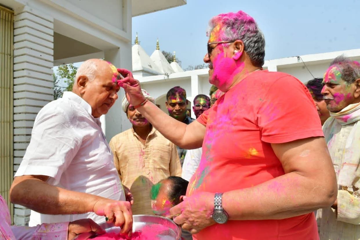 Holi's joy prevailed, the atmosphere became colorful