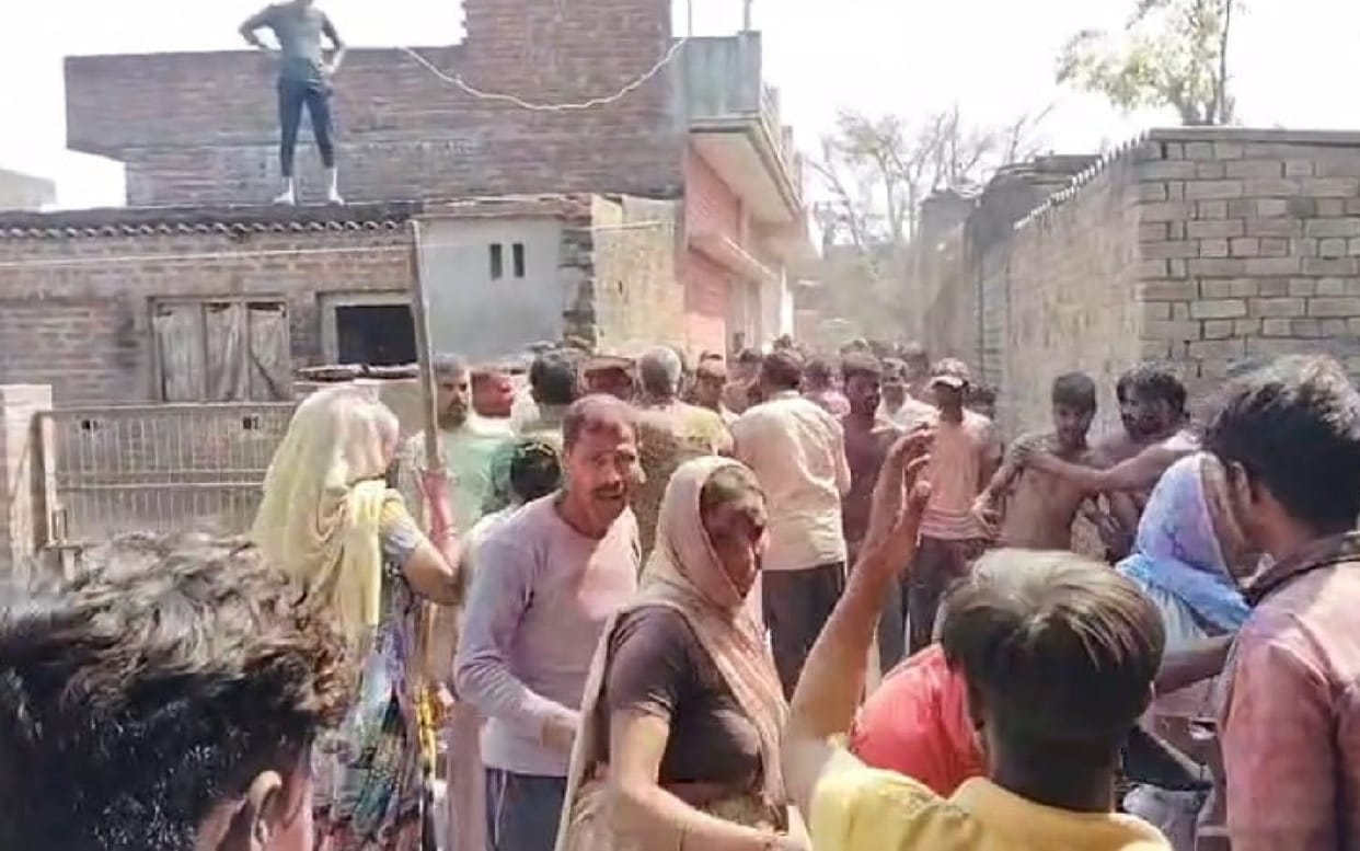 A bloody clash erupted over a DJ song, with sticks, stones and bricks being thrown.