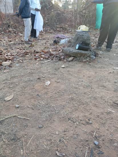 Elephant attacks market official, kills him; wife flees to safety.