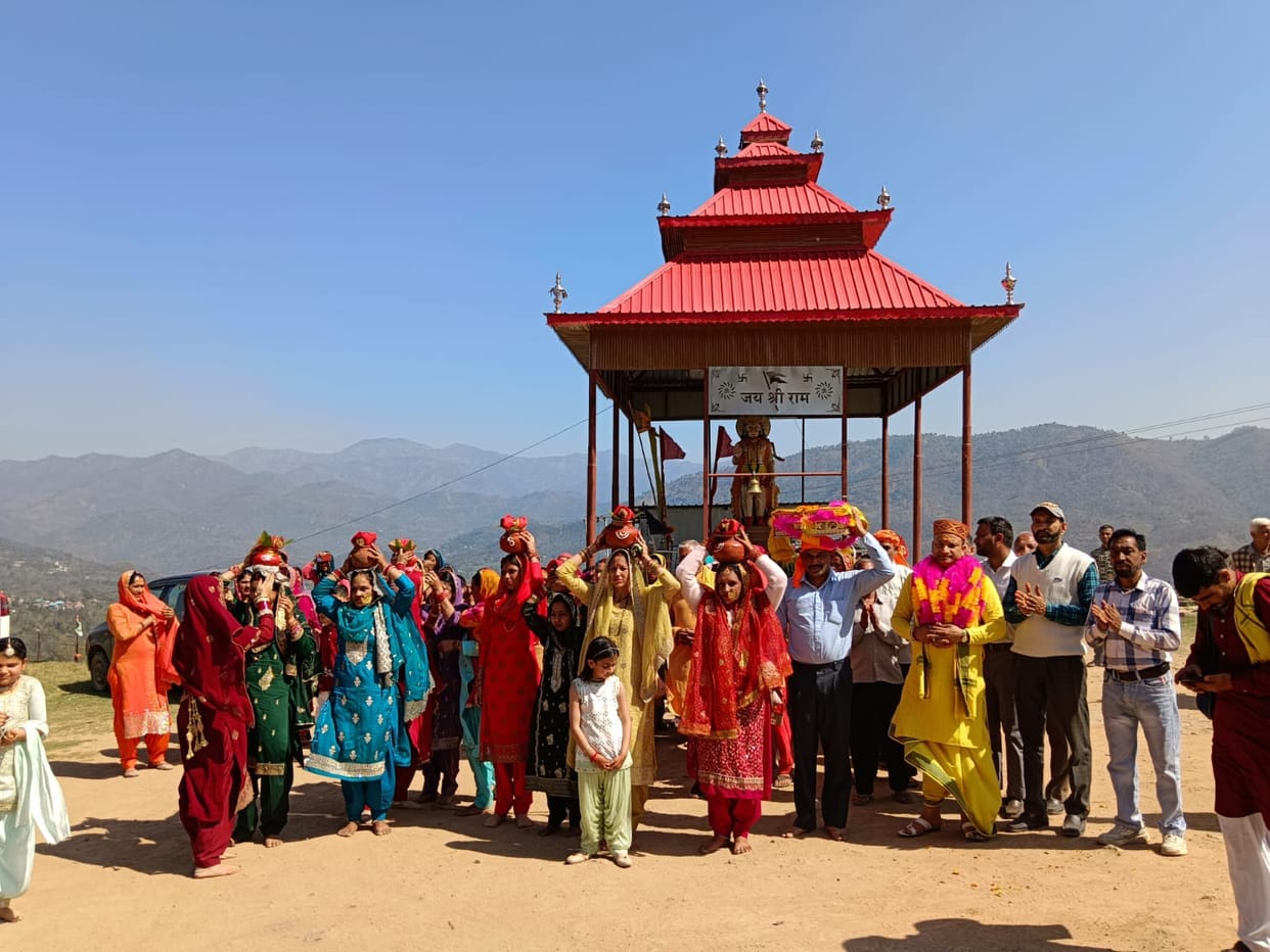 Shrimad Bhagwat Katha begins with Kalash Yatra in Salgu Bahrota