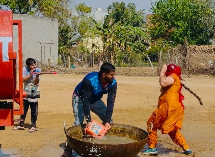 From children to the elderly, everyone is drenched in the colors of Holi.