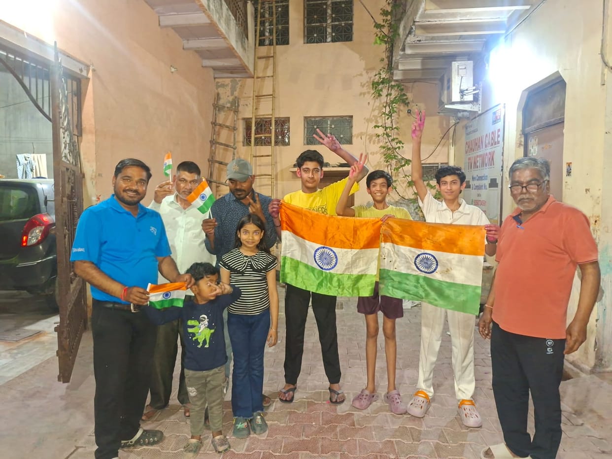 Cricket fans celebrated as the Indian team reached the final.