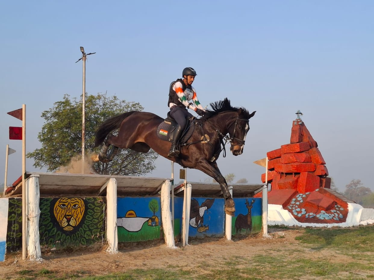 Rajkumar became the winner in two-star show jumping and Rakesh became the winner in three-star.