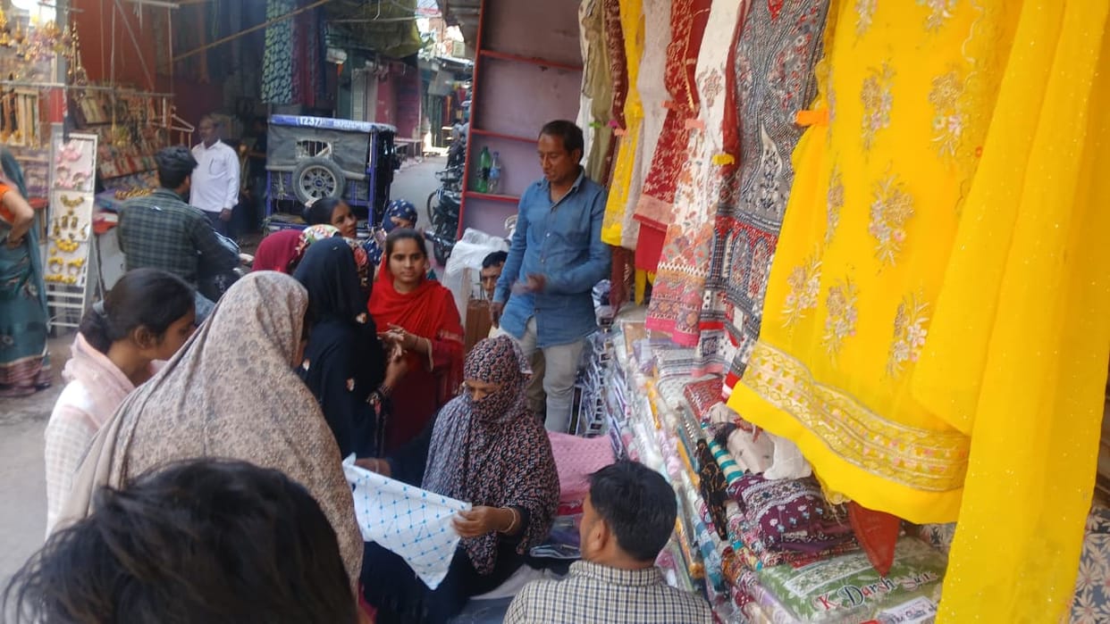 After Holi, the spirit of Eid started appearing in the markets.