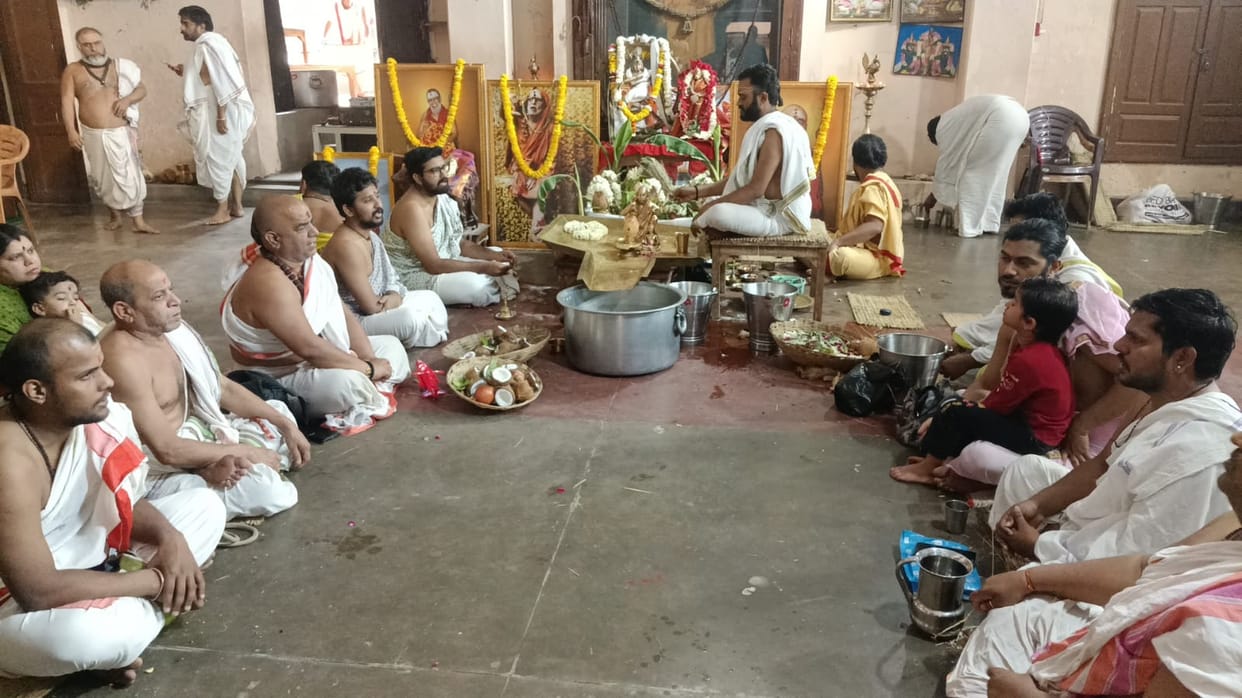 Maharudra chanting took place on the birth anniversary of Shankaracharya