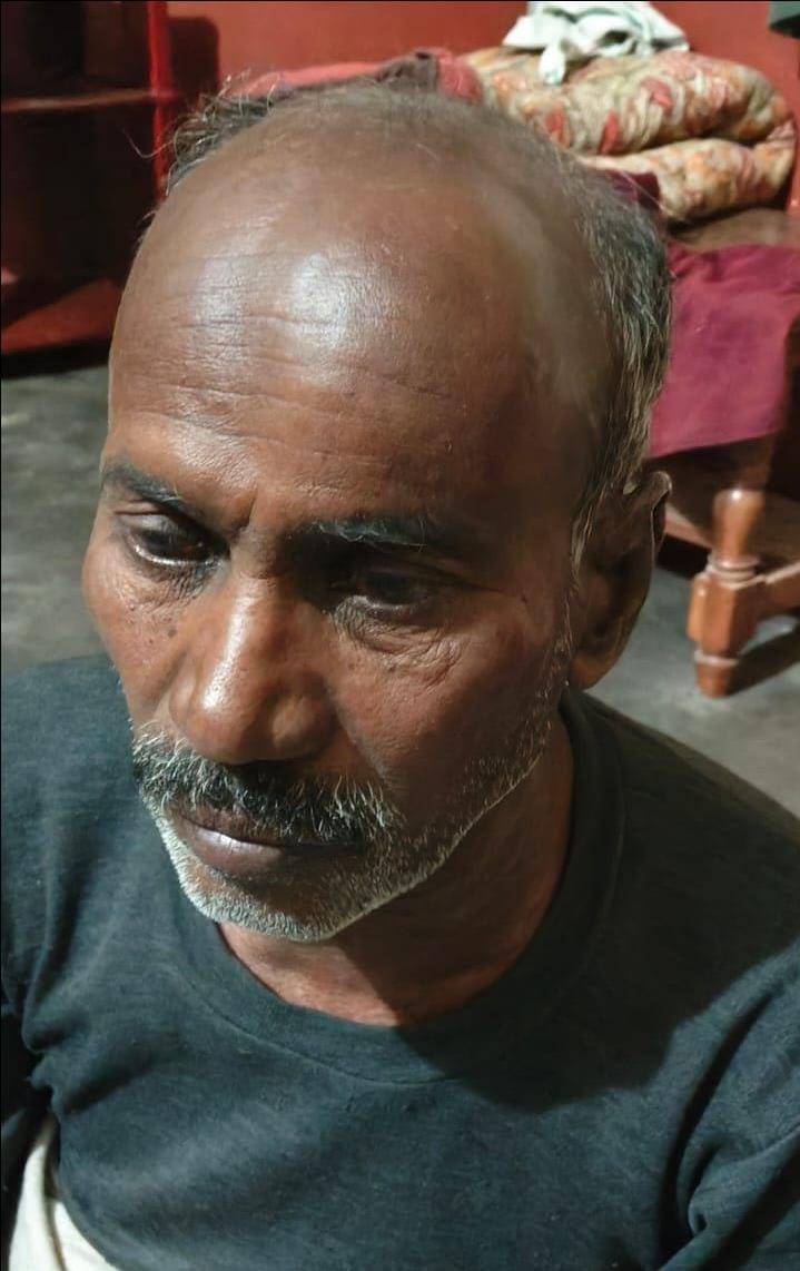 An old man was killed by hitting him on the head with a brick for refusing to drink alcohol in the garden.