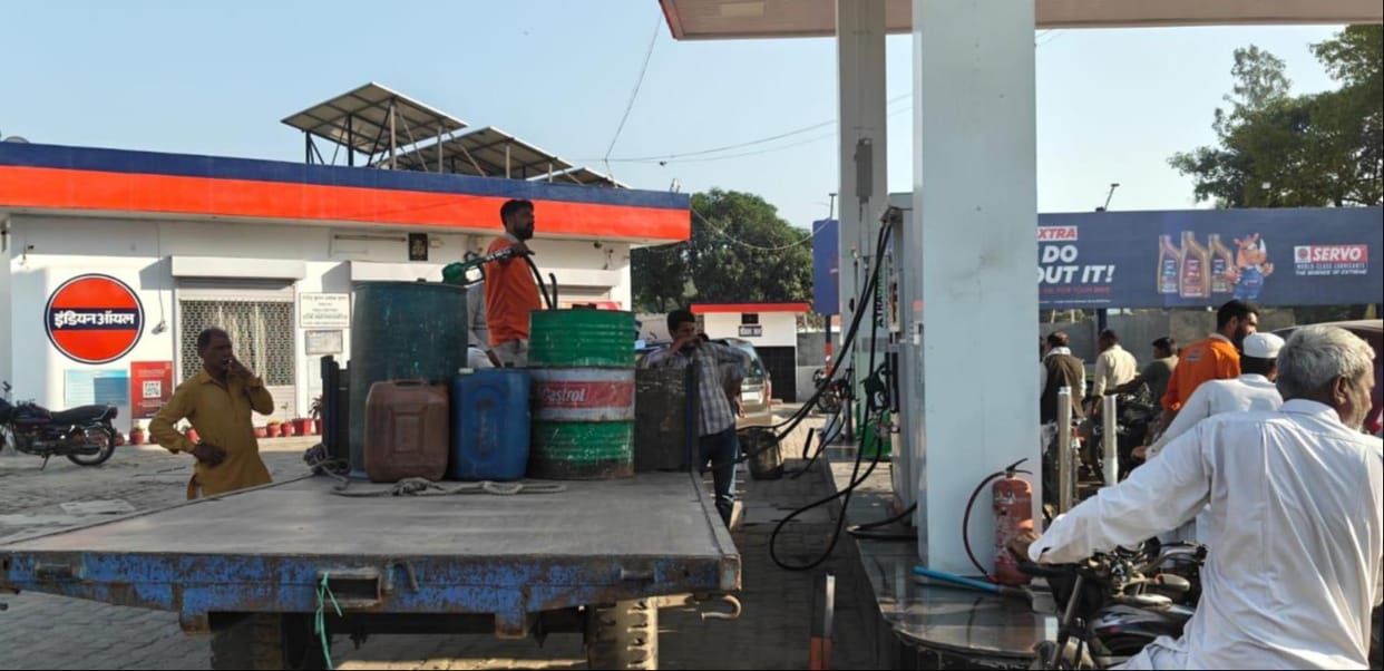 Rumours of a hike in petrol and diesel prices led to crowds at petrol pumps.