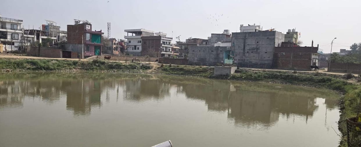 A concrete ghat will be constructed at the pond for Rs 39 lakh, providing convenience to Chhath devotees.