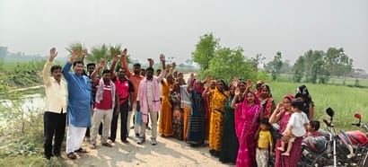 Three years later, the road remains incomplete, leading to protests by raising slogans