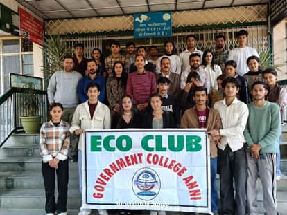 Students of Aani College launched a cleanliness drive in the campus