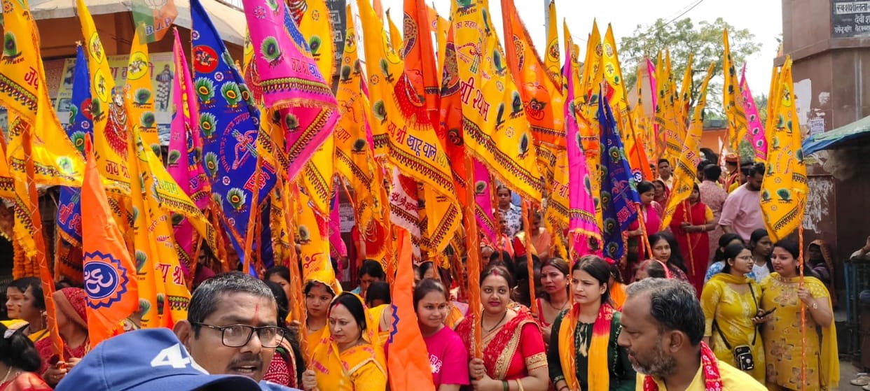 Nishan Yatra taken out with the chants of Khatu Shyam