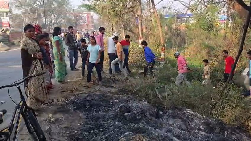 Bihar News Vaishali body of an unidentified child has been identified body thrown grandmother hajipur news