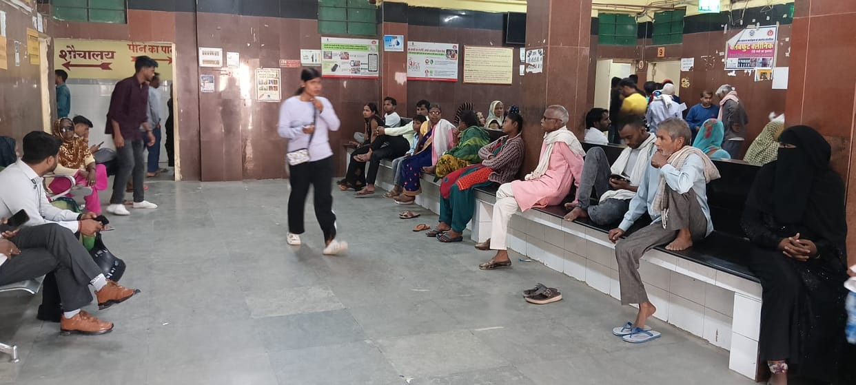 1124 patients reached the OPD, there was a lot of cough and fever patients