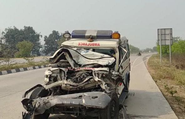 Ambulance collides with PAC jeep, five injured