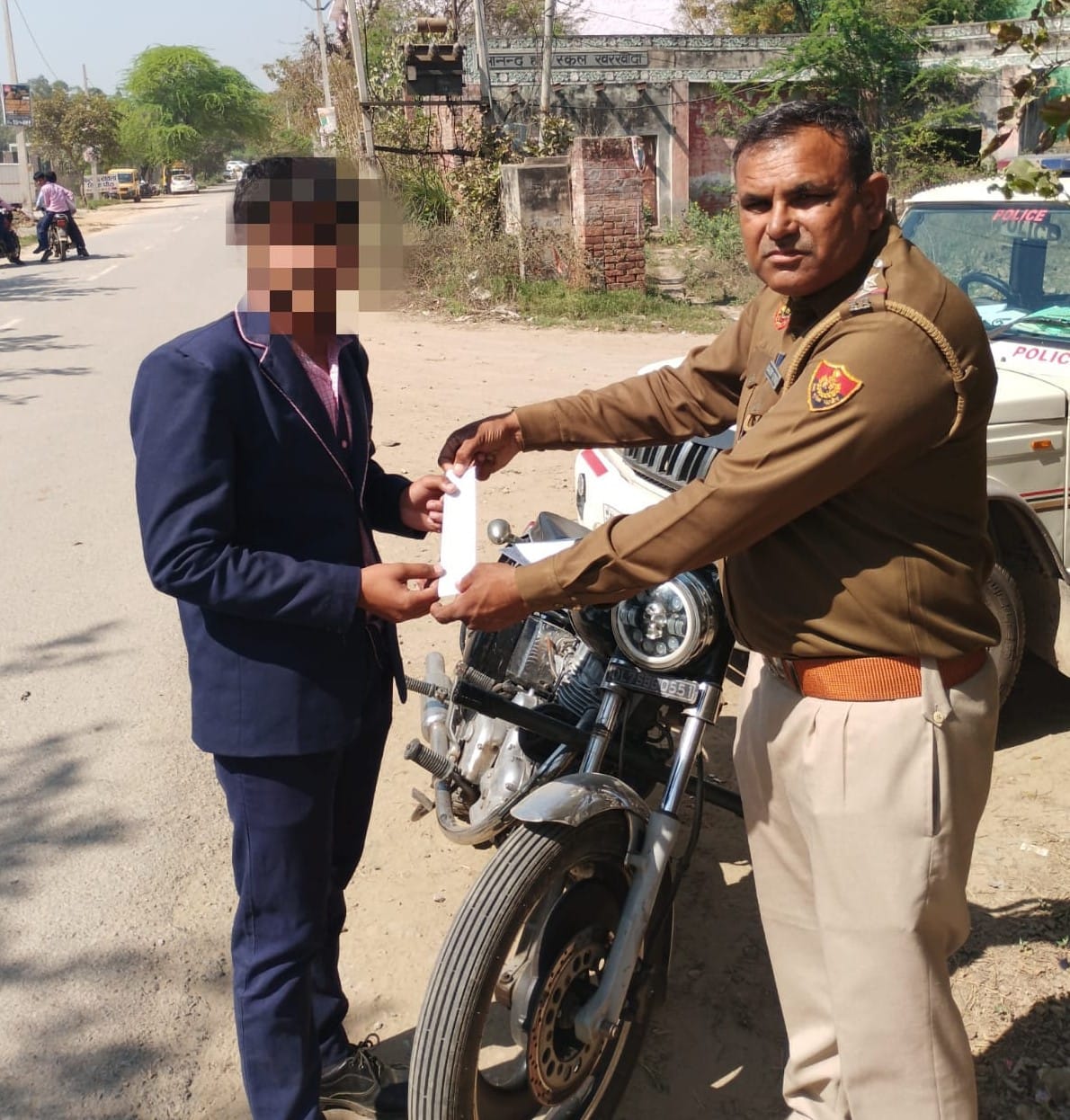 A challan of Rs 33,500 was issued for modifying the silencer of a Bullet bike.