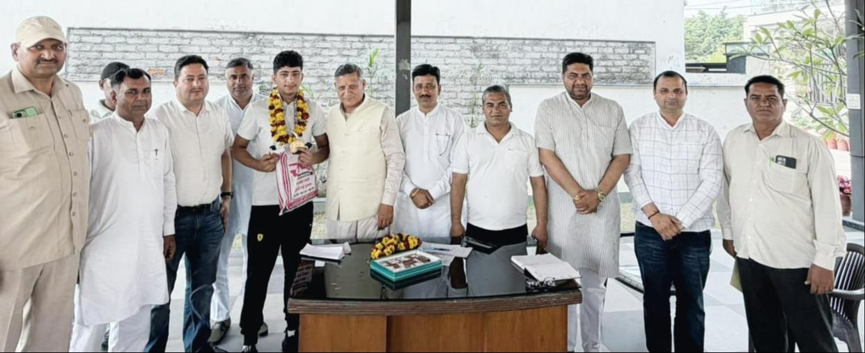 Gold winning wrestler Kushal was honored