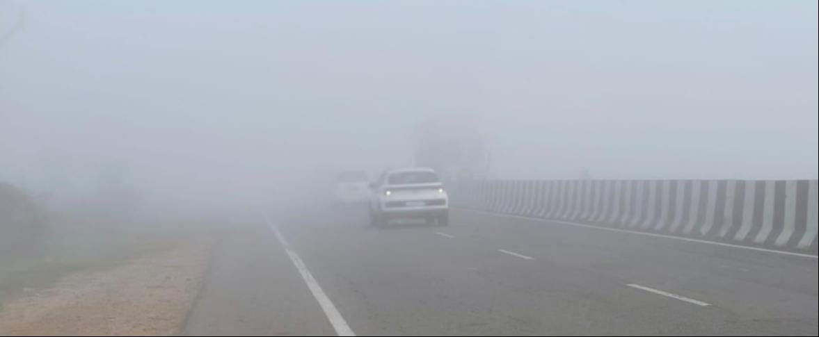 Dense fog after Holi