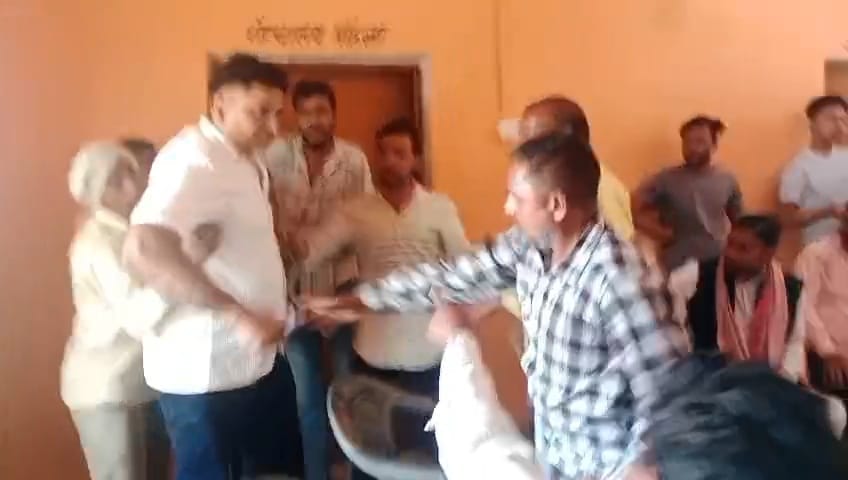 Chaos ensues as records are snatched from a meeting called to resolve complaints; video goes viral