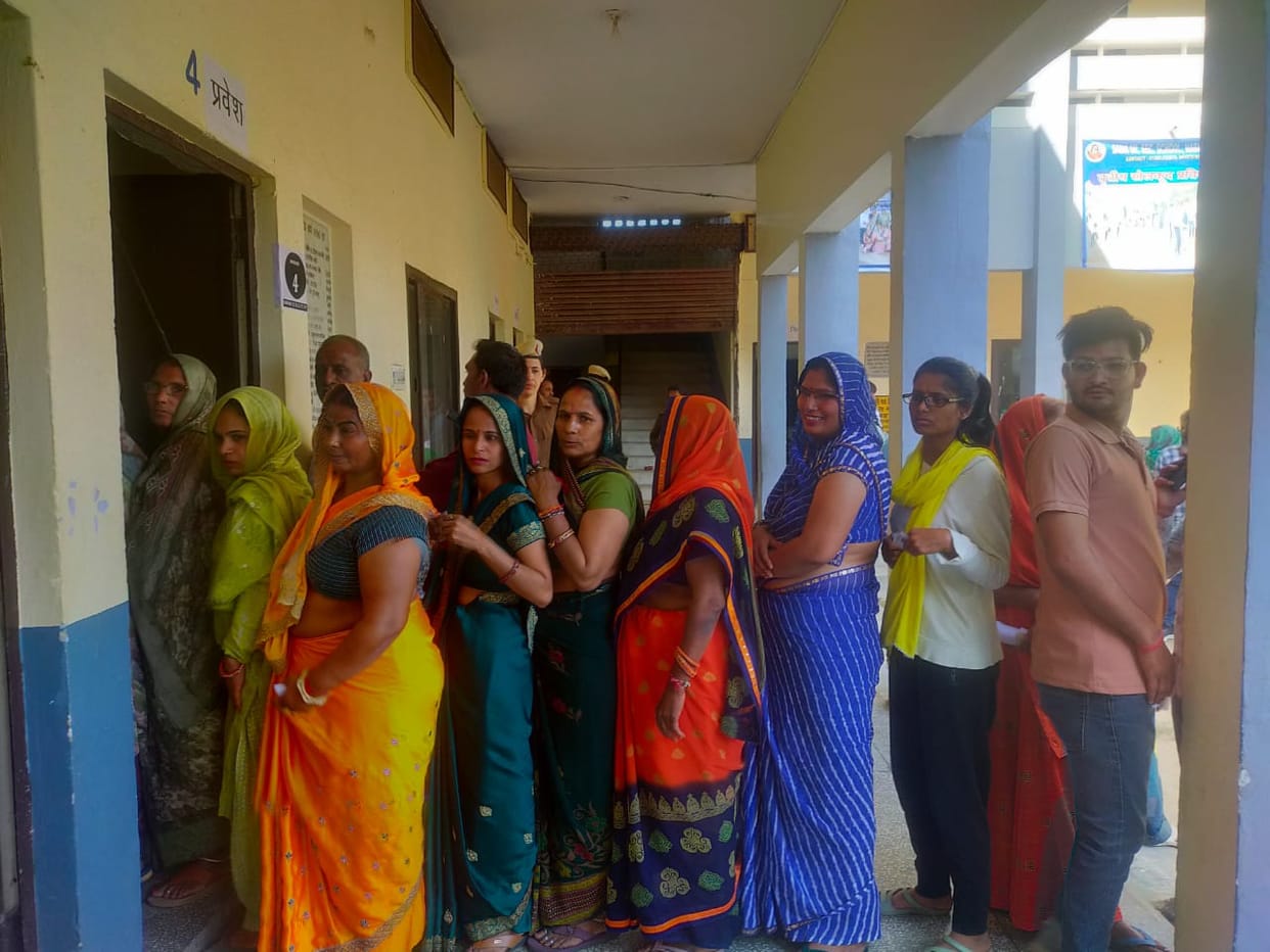 Women showed enthusiasm in the triennial collegium elections, with crowds gathering at the centre since morning.