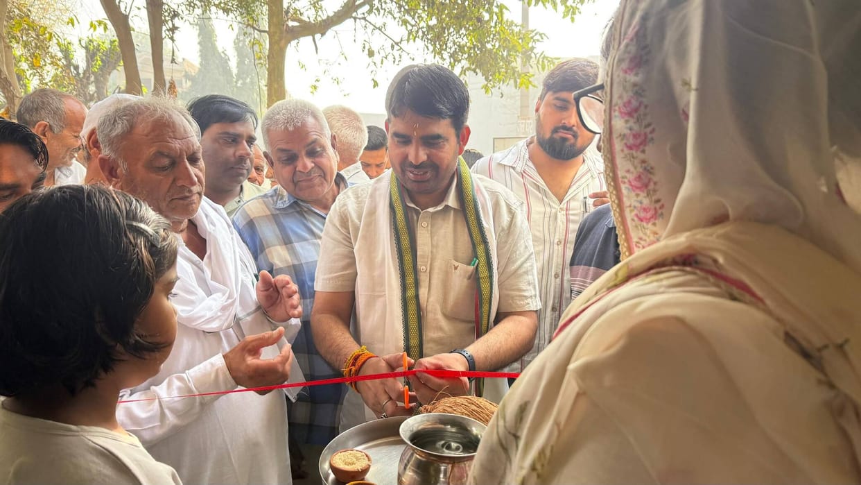 Work on laying drinking water lines at Sisana-One begins at a cost of Rs 1.86 crore.