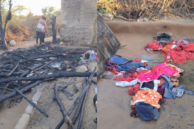 short circuit caused fire in village in Balotra burning household items to ashes financial assistance sought