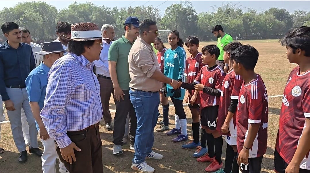 Eight teams showed their strength in the football competition.
