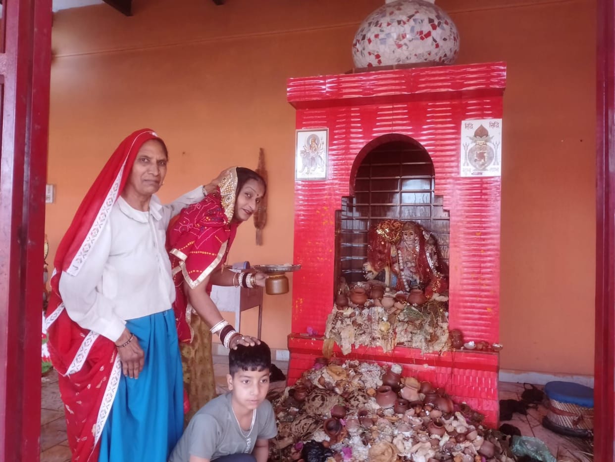 Basoda Prasad was offered to Doba Wali Mata in Malda.