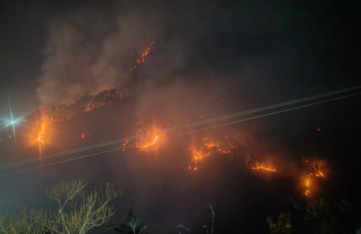 Forest fire reaches arms depot and CISF office now spreads towards protected forest area in Chamoli