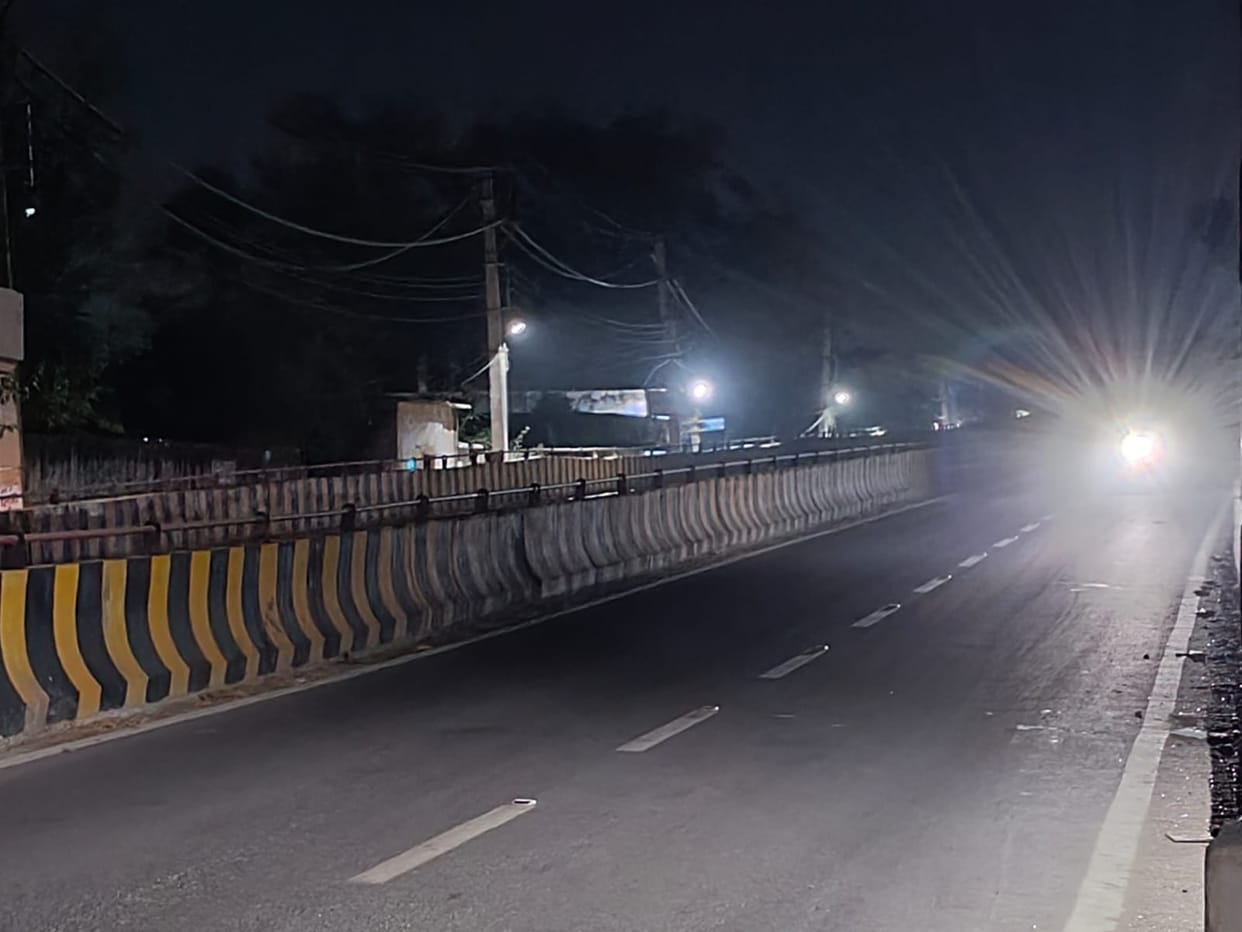 Lack of streetlights increases the risk of accidents at night.