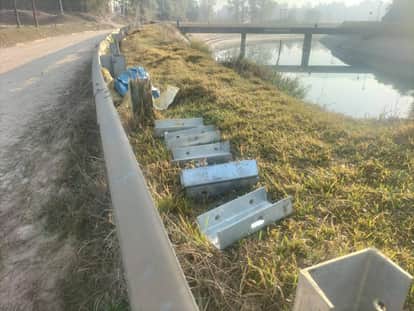 Attempt to steal railing along BBMB canal