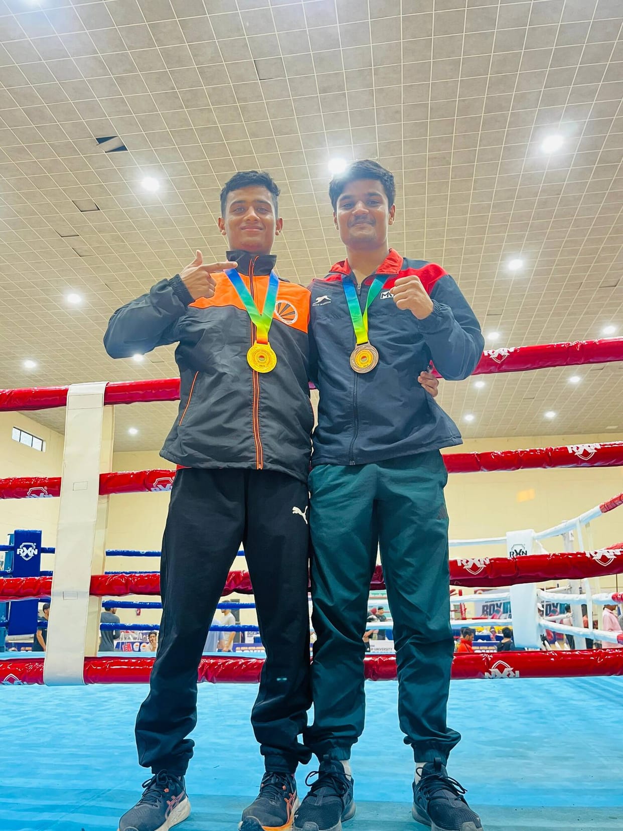 Rishi Singh of Kashi won the gold medal in the All India Boxing