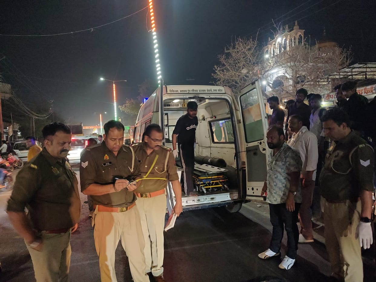 A man returning with food for himself and his brother was crushed by a truck and died.