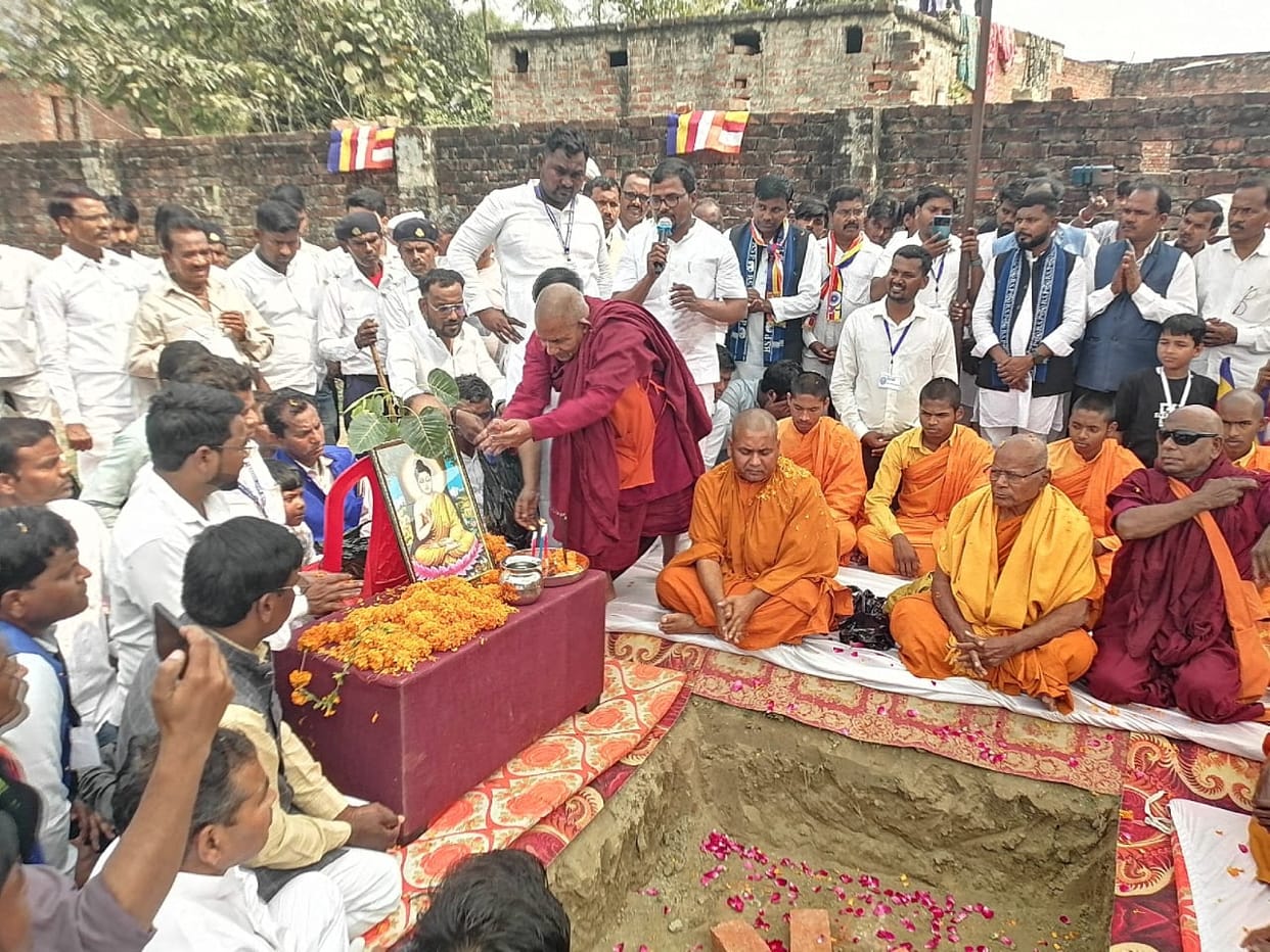 Foundation stone laid for the Worldwide Tathagata Buddha Vihara building
