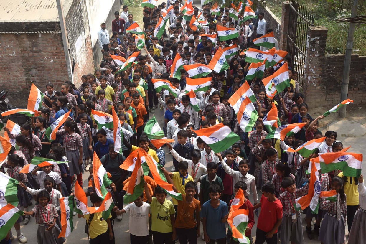 700 students took out a procession to celebrate India's T20 World Cup win.