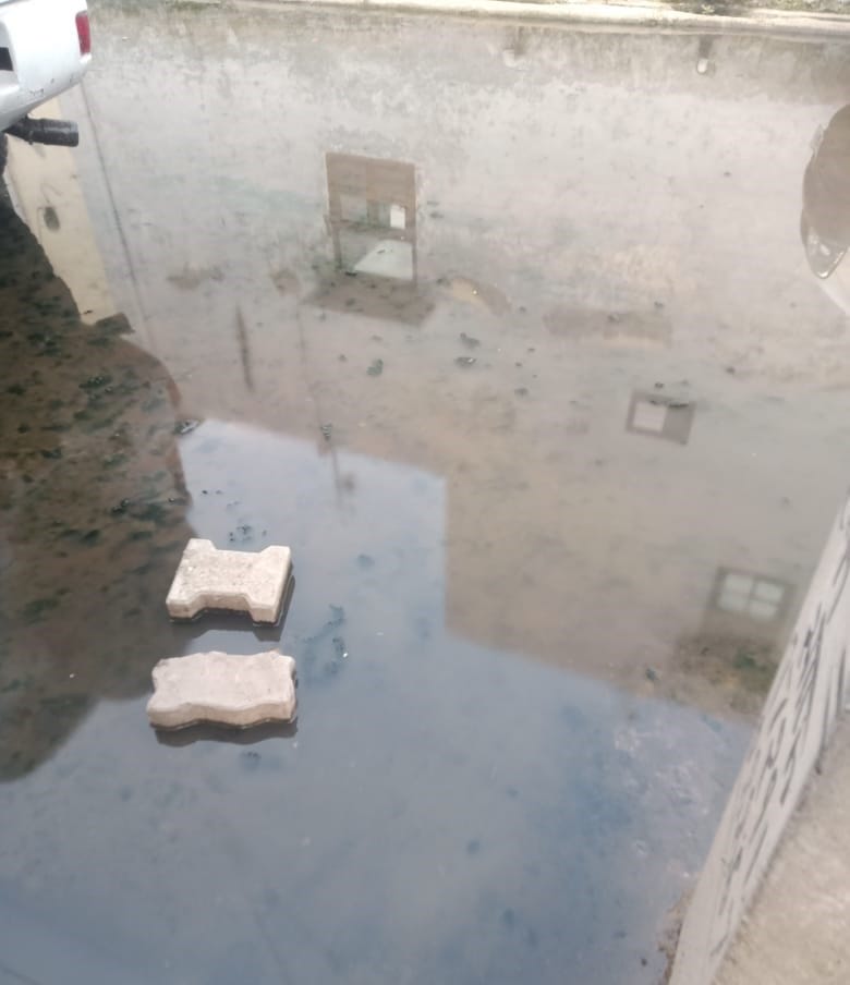 Drains in Bank Colony and Karnapuri are blocked, leaving dirty water flowing outside.