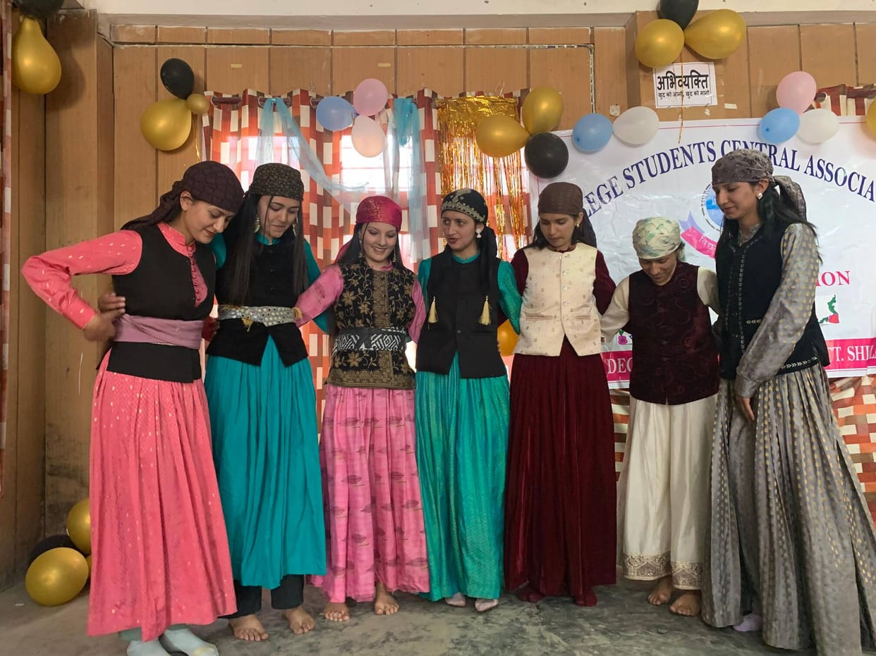 Cultural program organized on the theme of expression in Chaupal College