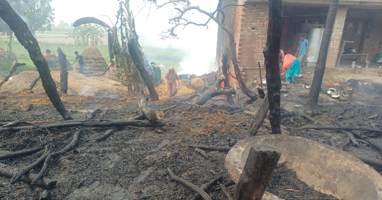 Burning garbage caused a fire, burning the house to ashesBurning garbage caused a fire, burning the house to ashes