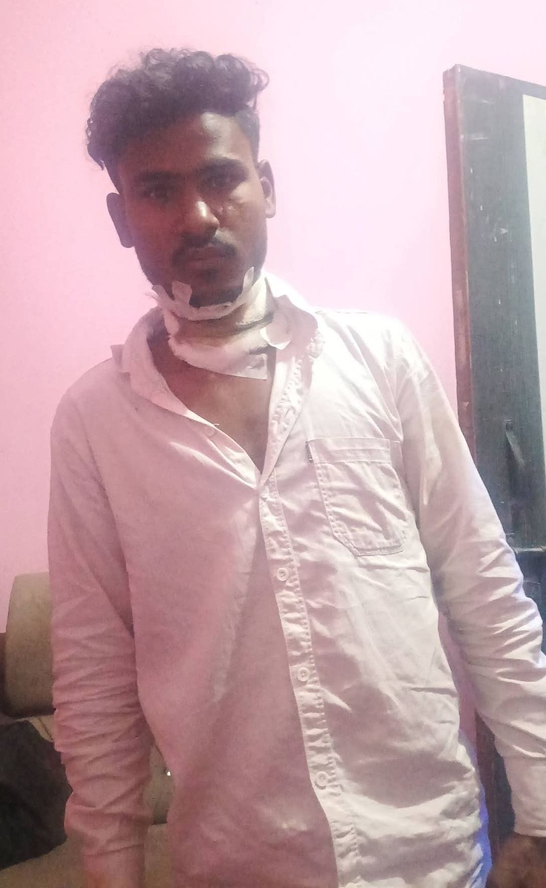 Worker's throat injured after being caught in manjha