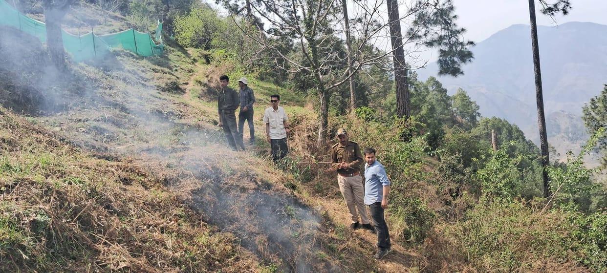 The Forest Department used controlled burning in Gahan village