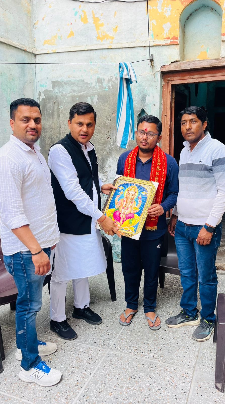 Lavekesh honored for passing the UPSC exam