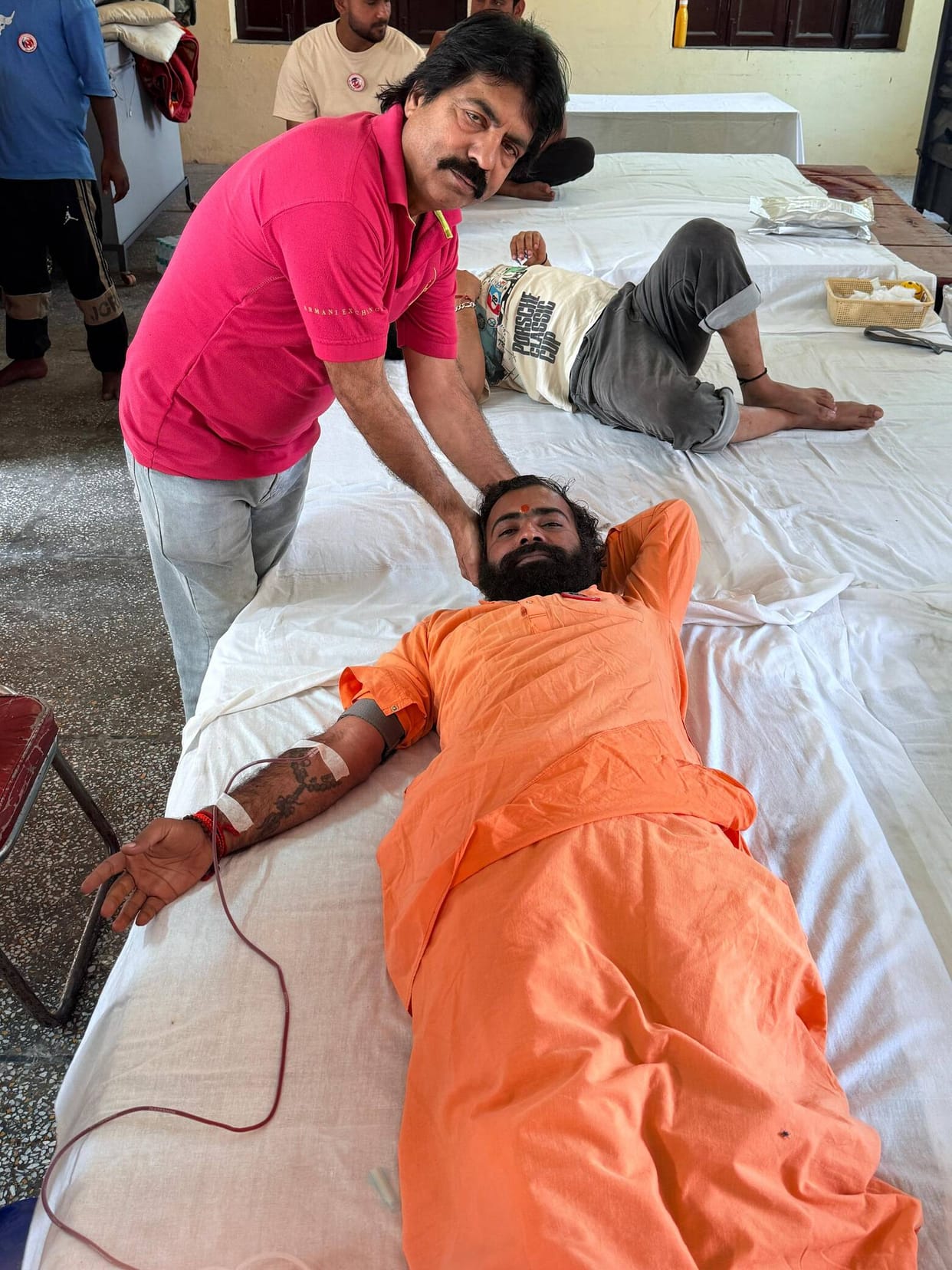 32 people donated blood in the camp.