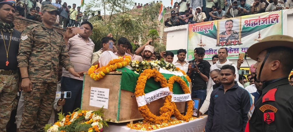 Harikesh Yadav was given a final farewell with military honours