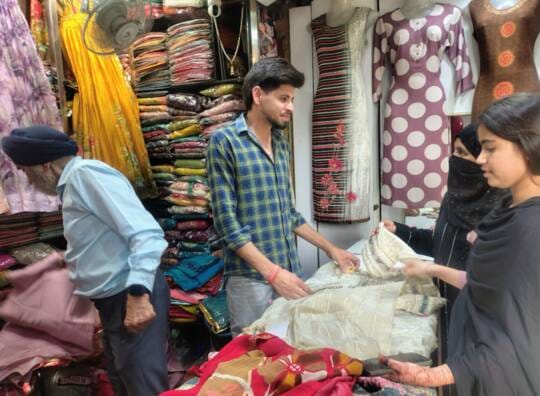 The trend of traditional look on Eid, young women are liking Sharara and Lehenga suits.