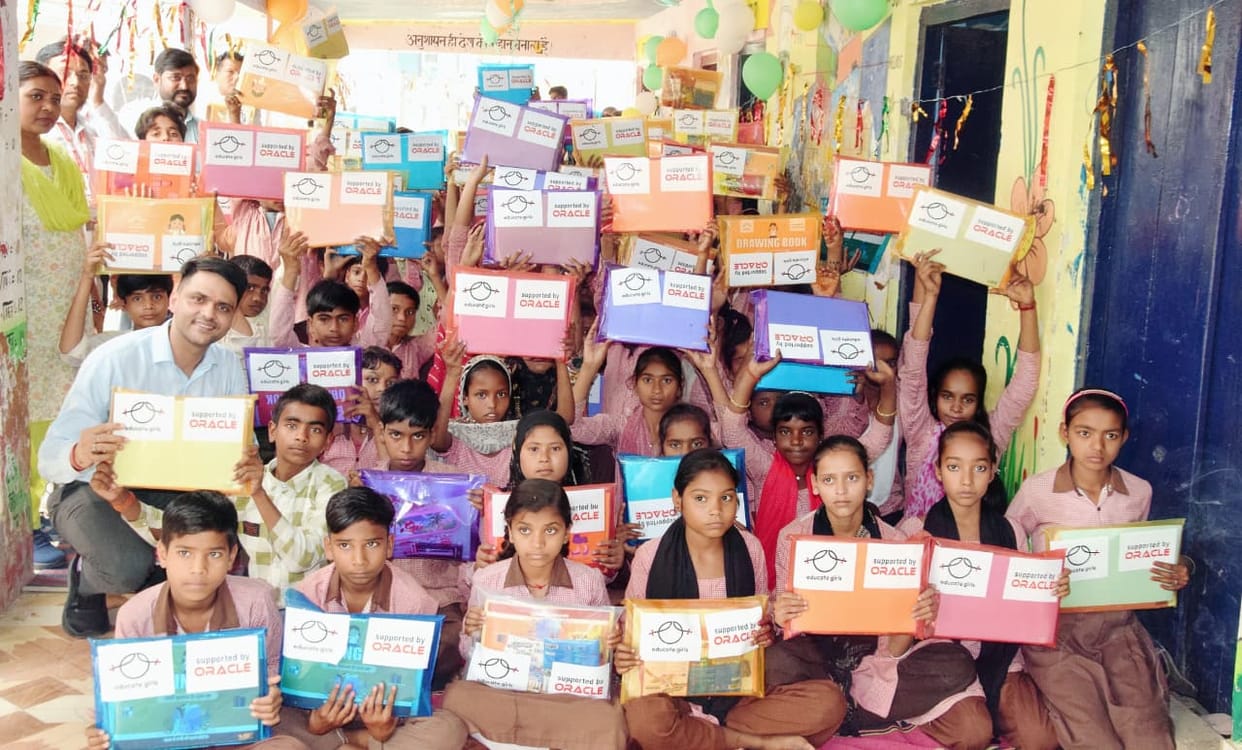 Creative education initiative, art kits distributed to children