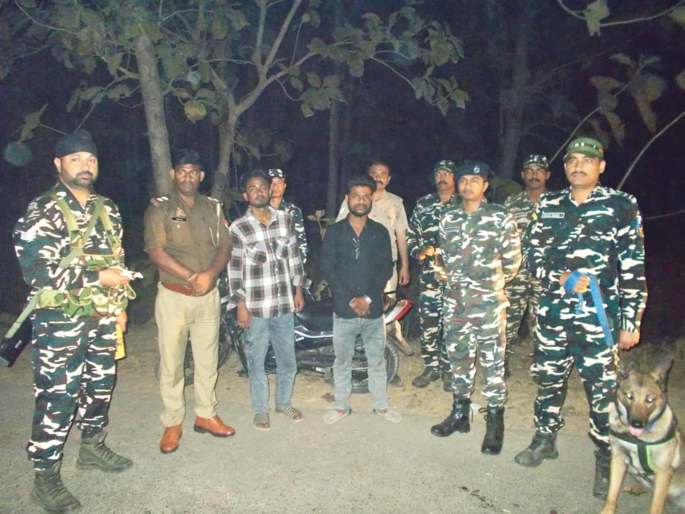 भारत-नेपाल सीमा पर एसएसबी द्वारा पकड़े गए स्मैक तस्कर।