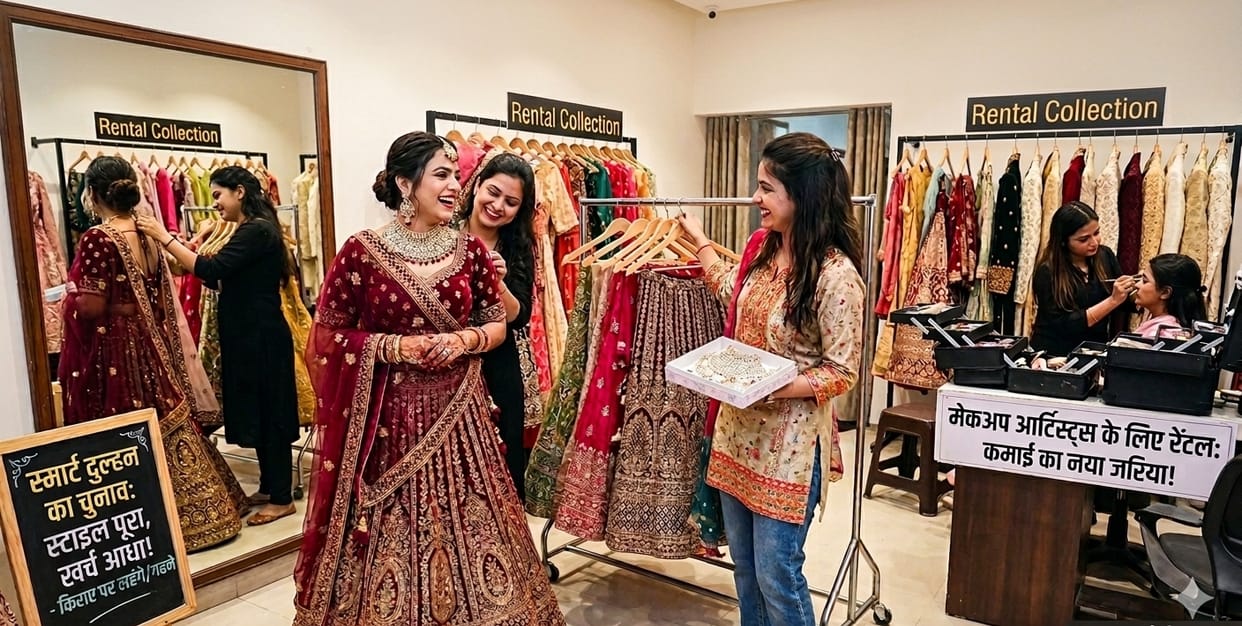 Smart brides... saving money by renting jewellery and lehengas