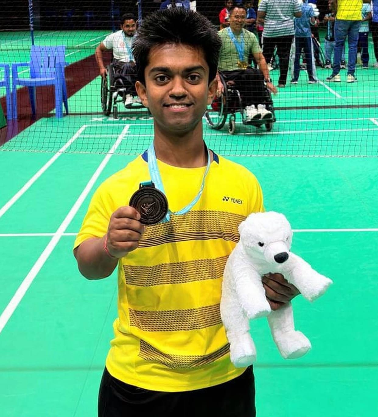 Para badminton player Harshit Rajput won bronze medal