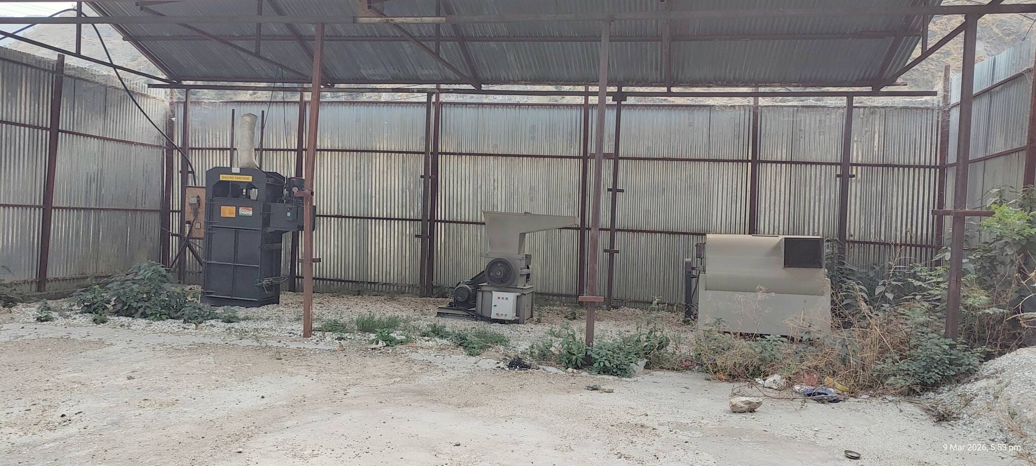 Plastic waste plant machines gathering dust for a year