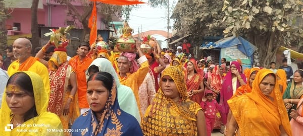 Shri Vishnu Maha Yagna begins with the Kalash Yatra.