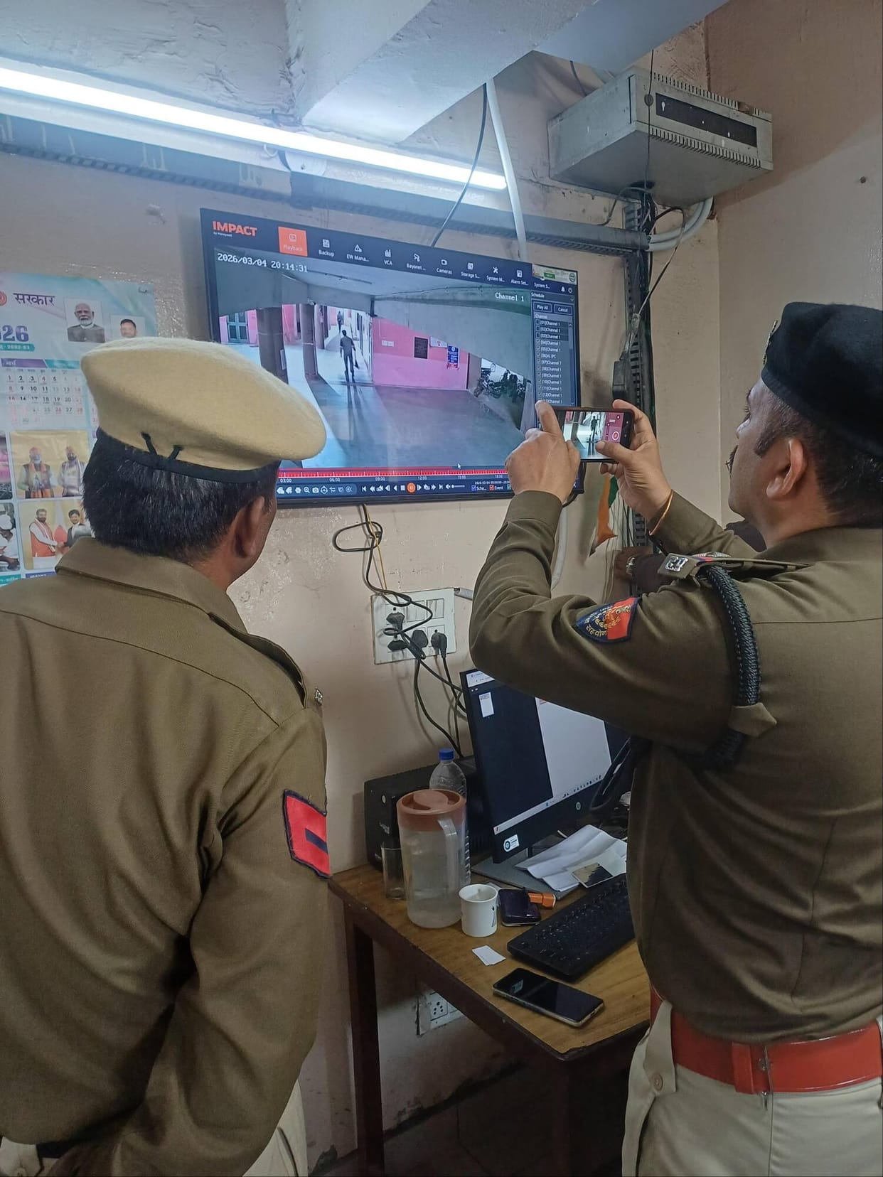 Security of the bus station is dependent on two home guards.
